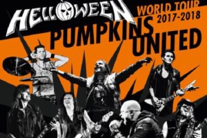 Cartaz da turnê do Helloween em 2017 no Brasil